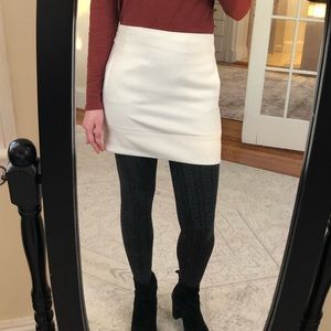 J. Crew Light Cream Wool Mini Skirt size 00